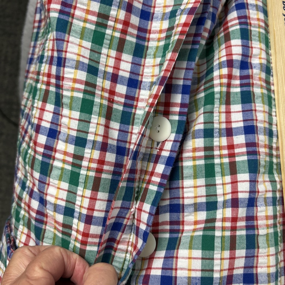 VTG Hingham‎ Square Skirt Full Button Pencil Plaid Lined Elastic Waist USA Made - Picture 7 of 10
